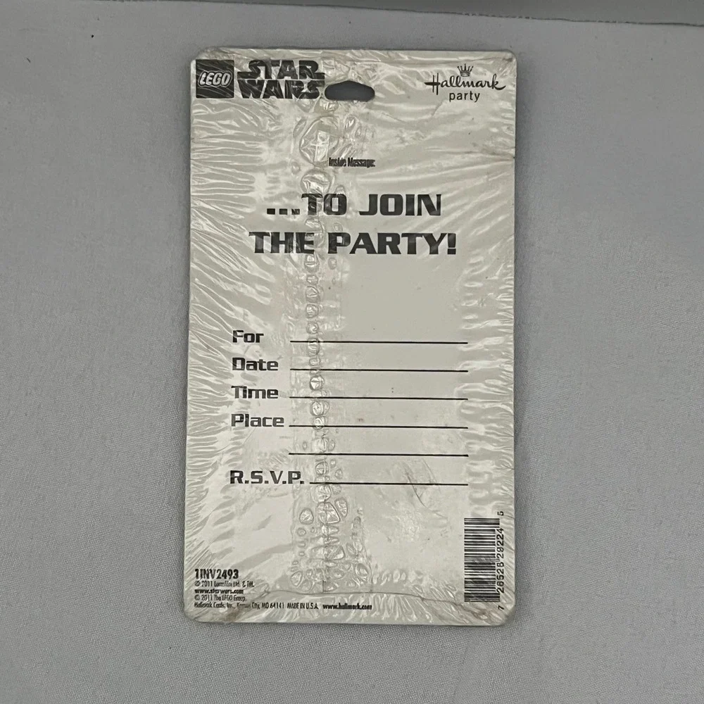 LEGO Star Wars Party Invitations Hallmark 6 Count Sealed‎ Destiny